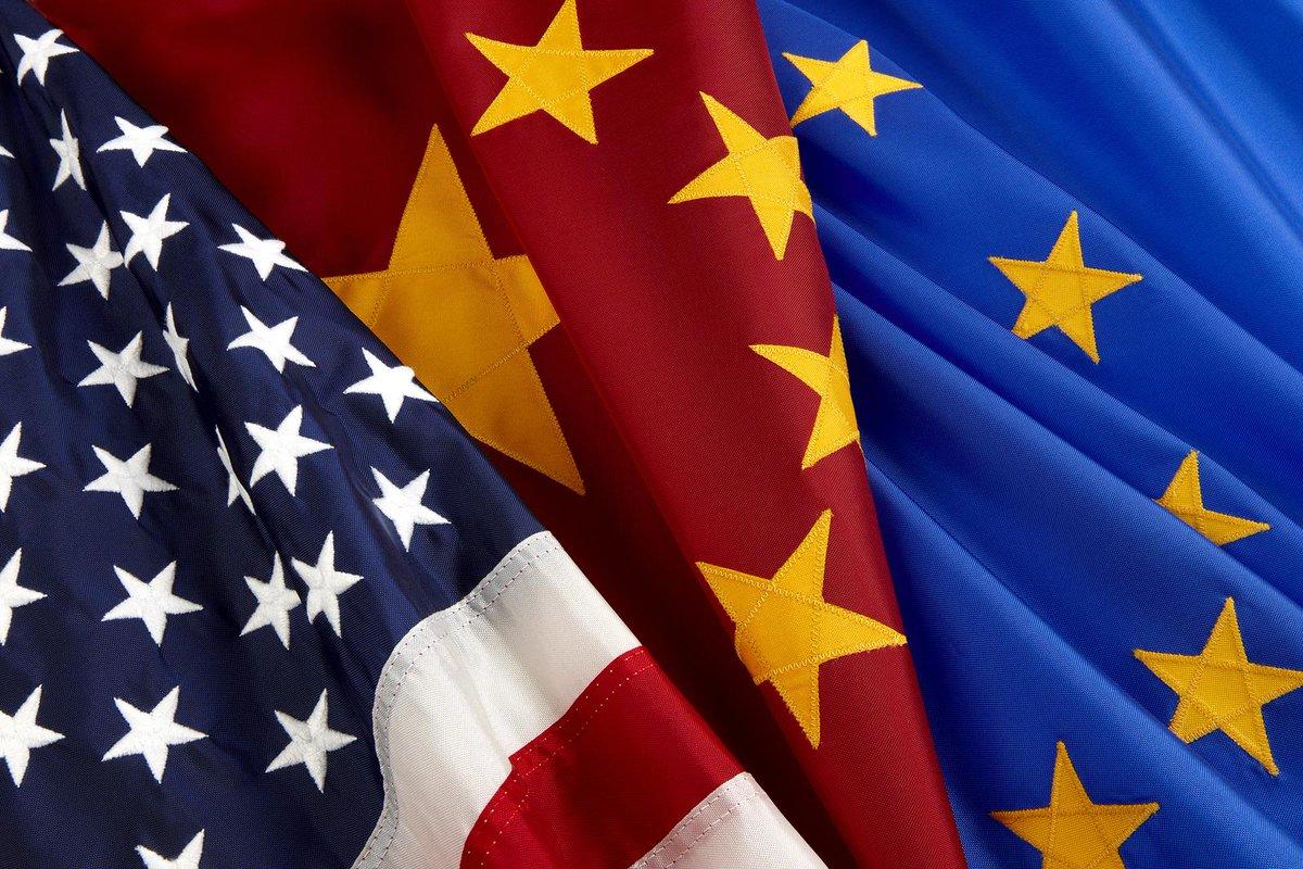 Nild: Flaggen USA, China und EU
