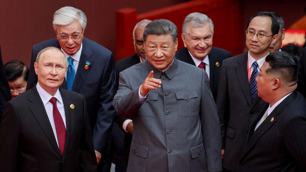 Bild: Putin, Xi und Jong-Un bei einem Treffen in Moskau