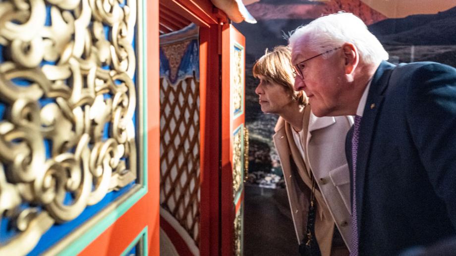 Bild:  Bundespräsident Steinmeier in der Mongolei