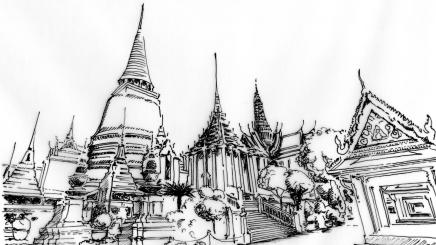 Bild: Zeichnung von Bangkok