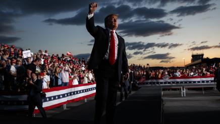 Bild: Trump bei einem Wahlkampfauftritt