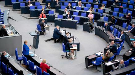Bild: Blick in den Plenarsaal während der Cronoa-Pandemie