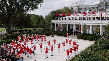 Bild: Zeremonie im Weißen Haus im Rahmen des Treffens von Trump und Xi 
