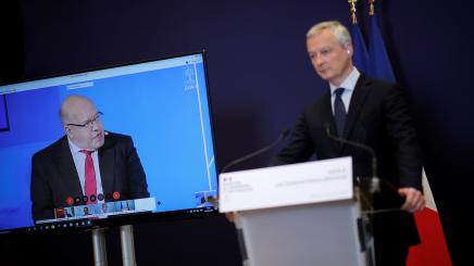 Gemeinsame Video-Konferenz zu Gaia-X vom französischen Finanzminister Bruno Le Maire mit Wirtschaftsminister Peter Altmaier.