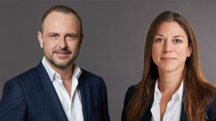 Bild: Porträts von Prof. Dr. Neumann und Dr. Hauser vor grauem Hintergrund